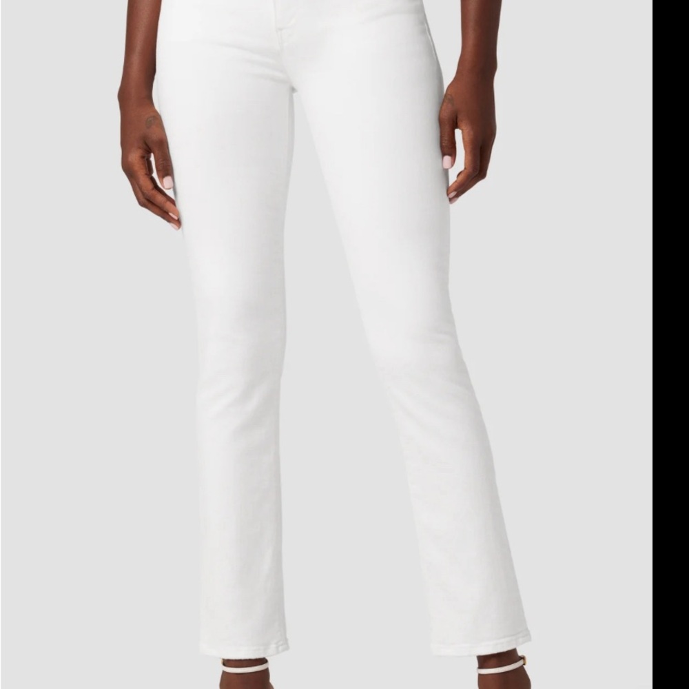 Hudson Jeans White Straight Leg Denim